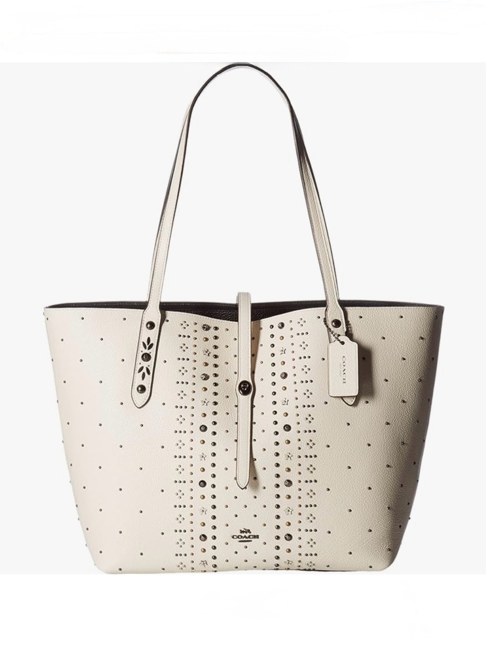 COACH Market Tote with Bandana Rivets